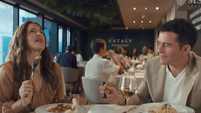 MSC Cruises ‘Karaoke’ — a couple dining out